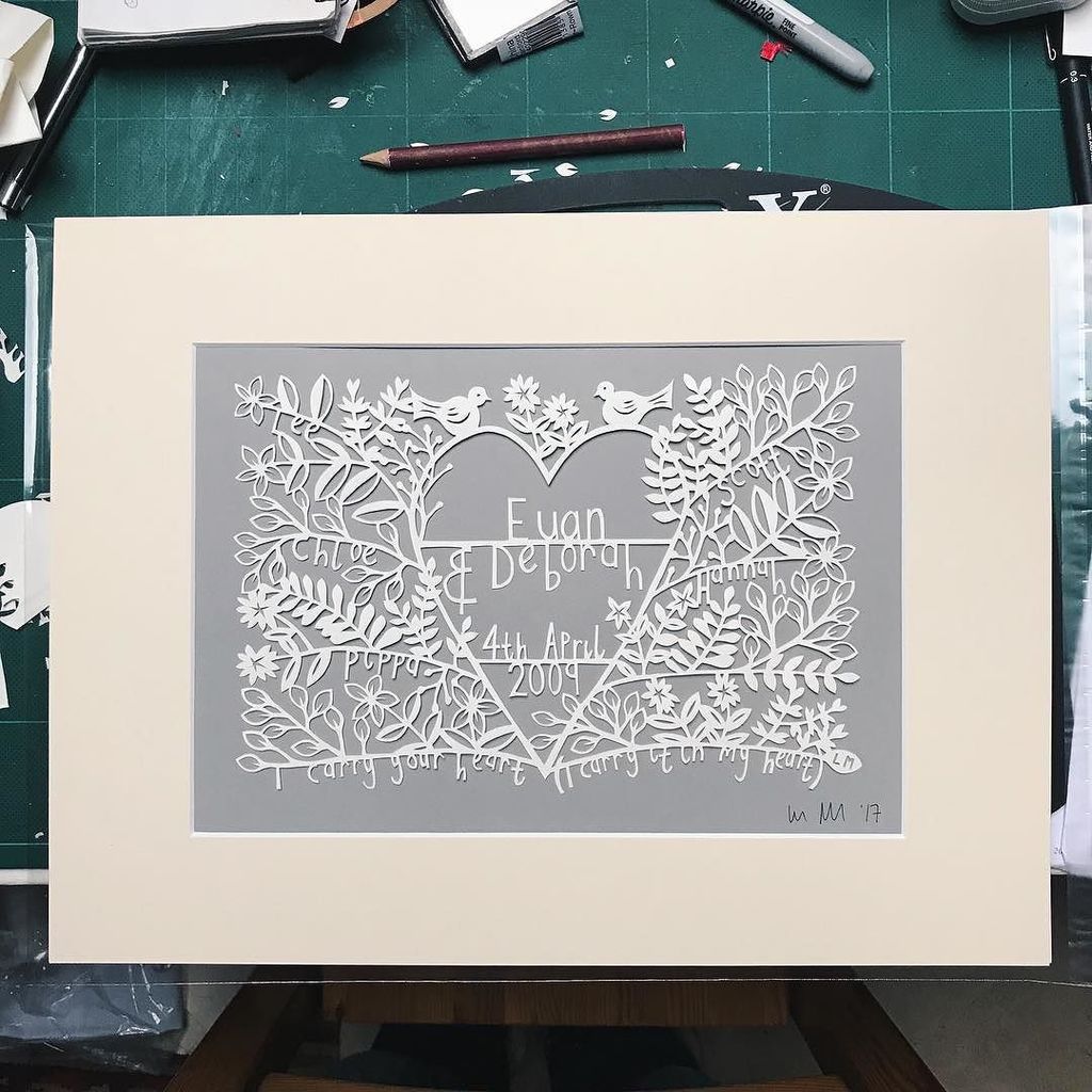CraftyLouMcL's tweet photo. Euan & Deborah
A recent birthday commission celebrating the couples family.
#louisemclaren #papercutting #paperar… https://t.co/CgyTBEqI2m https://t.co/9OPoc71V1y