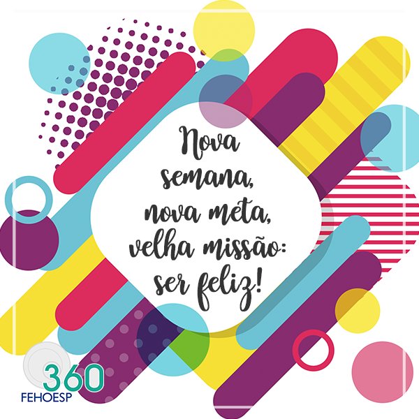 FEHOESP's tweet photo. Bom dia, amigos!
Desejamos a todos uma ótima semana! :)
#BomDia #BomTrabalho #BoaSemana #Reflexão #FEHOESP360 https://t.co/ws1e4BGTtP