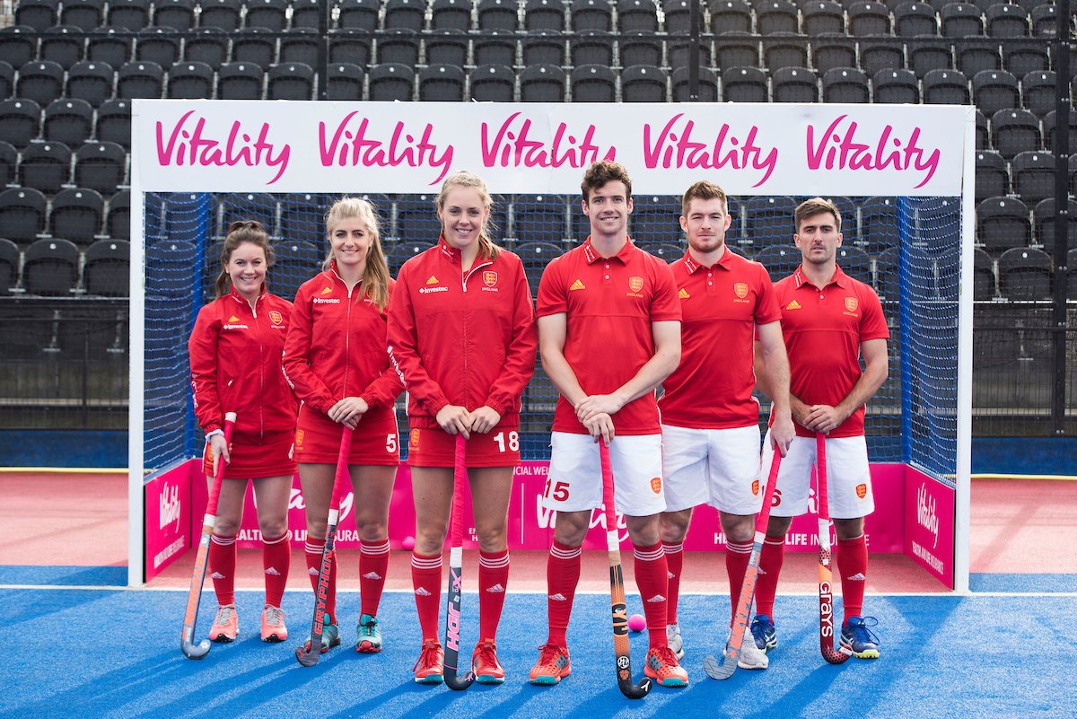 EnglandHockey's tweet photo. Our new partner @Vitality_UK believe there's a team to encourage &amp; inspire all women! Find your team: https://t.co/UCvEwsWIi7 🏑 https://t.co/zXeZNSlcvq