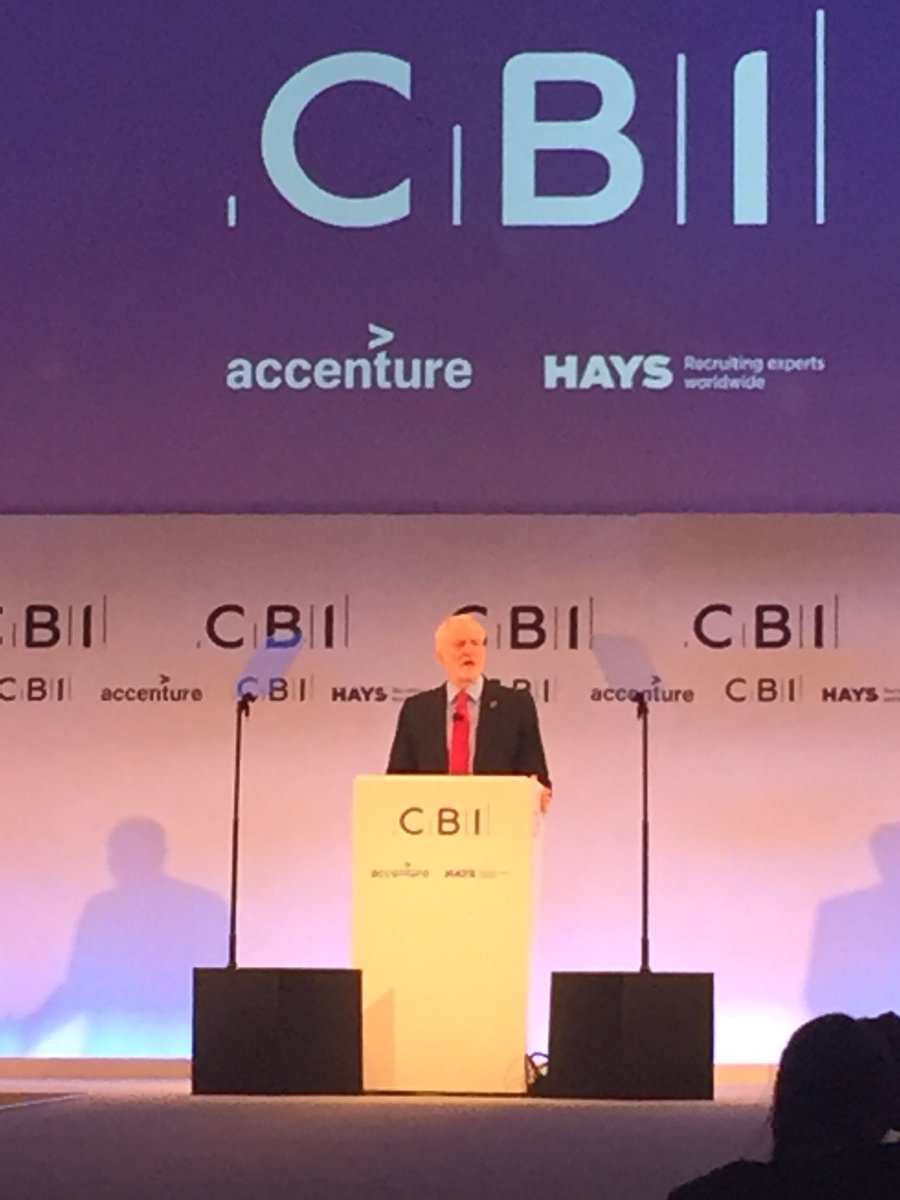 Jeremy Corbyn is right about uncertainty being dangerous. @CBI2017