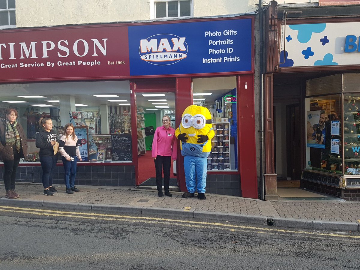 Dave the minion is in Monmouth checking out our new Photo Shop. Visit us today and get 20% off all services.