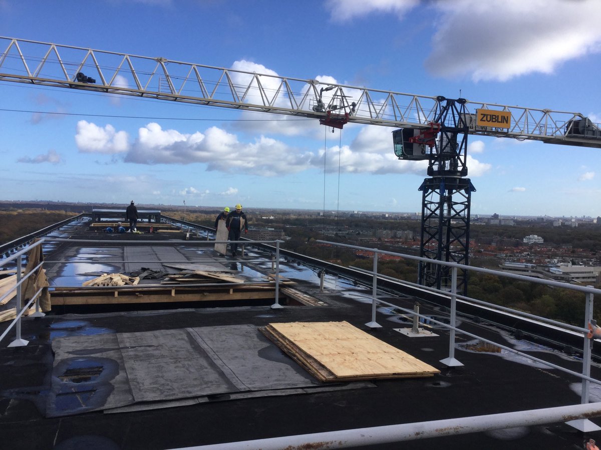 Ook op bouwdeel A is door Züblin het hoogste punt bereikt op project OD-75 Den Haag