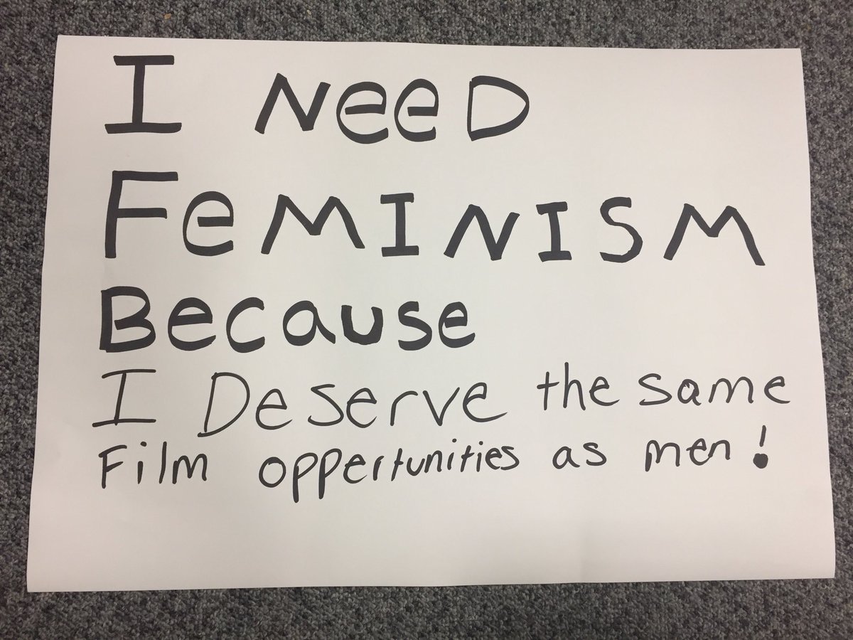 FeministMediaCo's tweet photo. Some more placards from one of the #scenes in #representation_reset #feminism #art #filmmakers #independent #womeninfilm https://t.co/9WwK7jBPLI