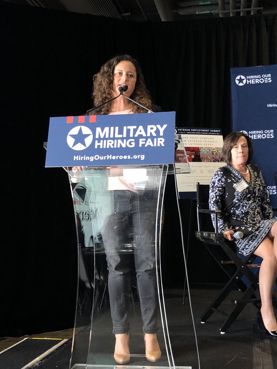 hiringourheroes's tweet photo. Our Military Spouse Employment Panel today is moderated by Liz O’Brien, Director of Military Spouse Programs (@hohmilspouse) #HOHAtlanta https://t.co/UuwlbVzLaF