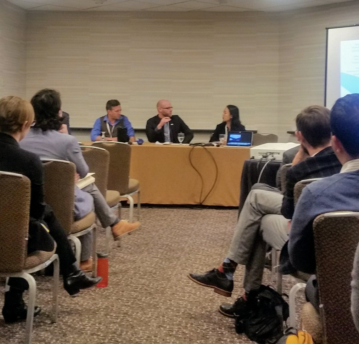 michaud_gilbert's tweet photo. Honored to represent @VoinovichSchool at #2017APPAM in Chicago! Great panel on #SolarEnergy with @greg_nemet, Bixuan Sun, &amp; D. Cale Reeves. https://t.co/vPMQzbvquo