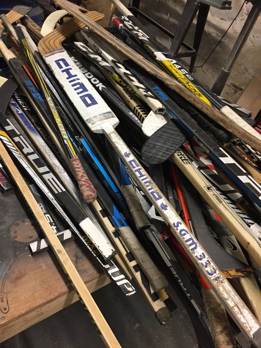 repurposed hockey sticks