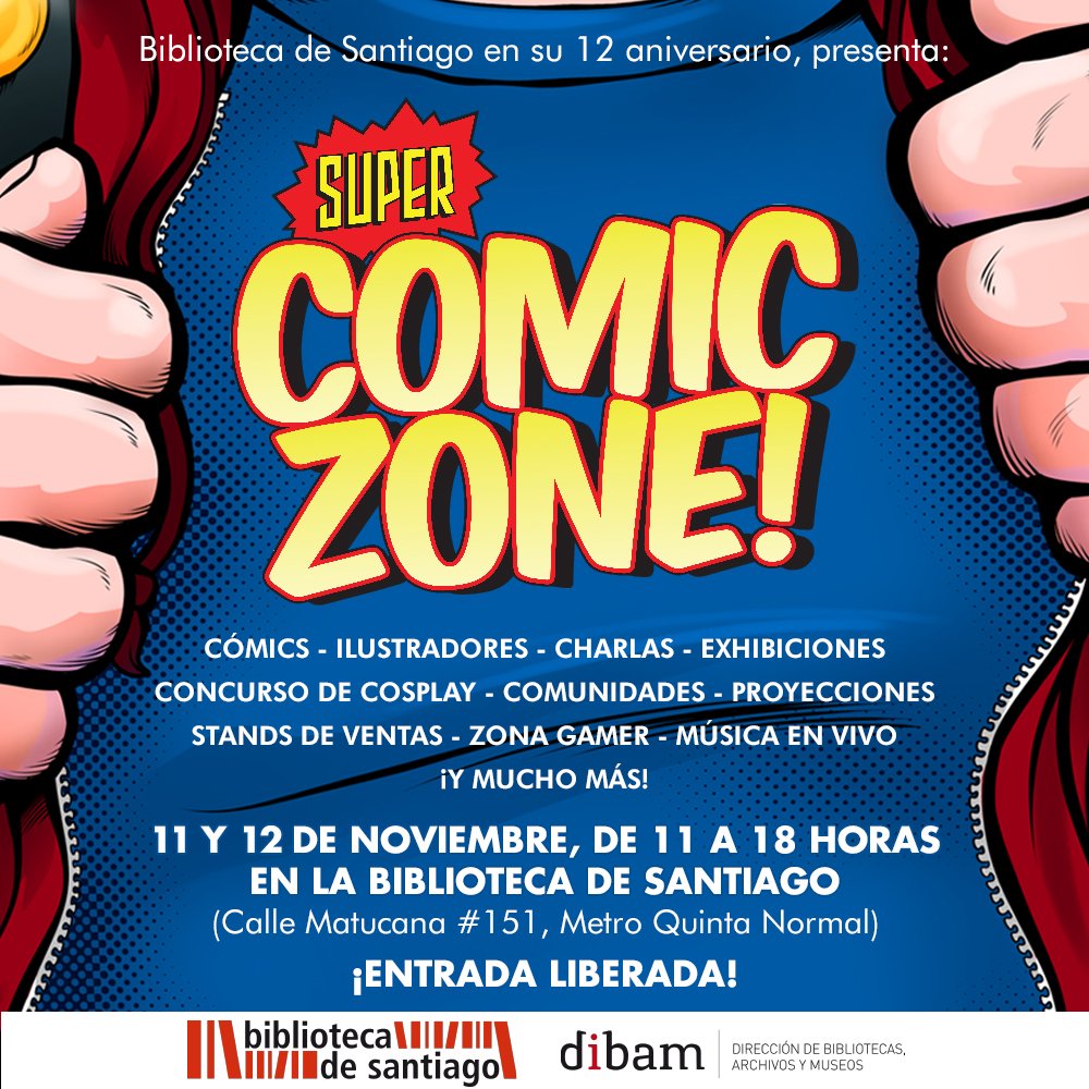 AnfibiaEd's tweet photo. ¡Vamos a estar en @supercomiczone este fin de semana! Todos nuestros libros en la @BibliotecadStgo. Entrada liberada 😉🎉📚✨ https://t.co/IiGXiEKEss