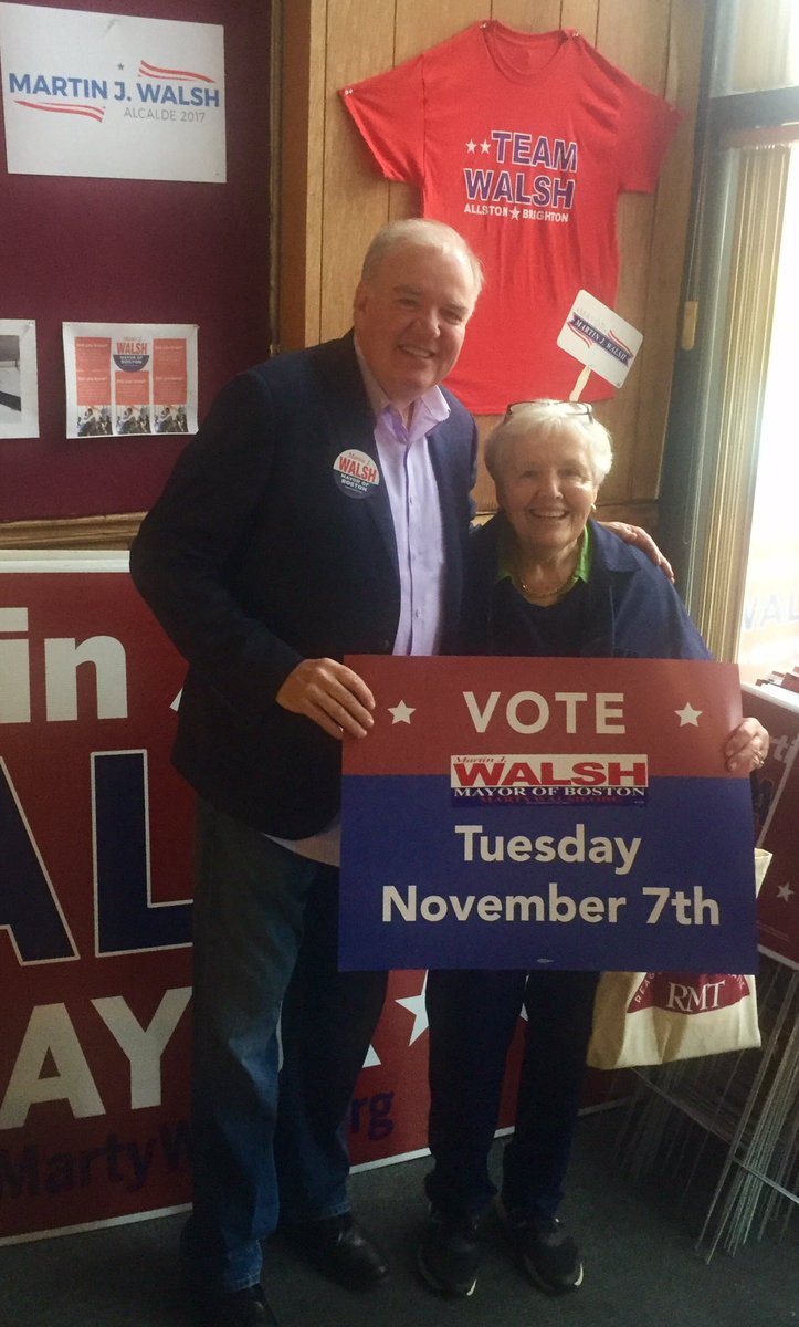 Rep.Honan &amp; Mom reminding you to vote!@AB4Marty @MartyForBoston #TeamWalsh #BosPoli