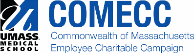 UMassChan's tweet photo. The Commonwealth of #Massachusetts Employees Charitable Campaign is underway! View list of #charities here: https://t.co/1PZJynsqzi #COMECC https://t.co/NIU6QDJaTy