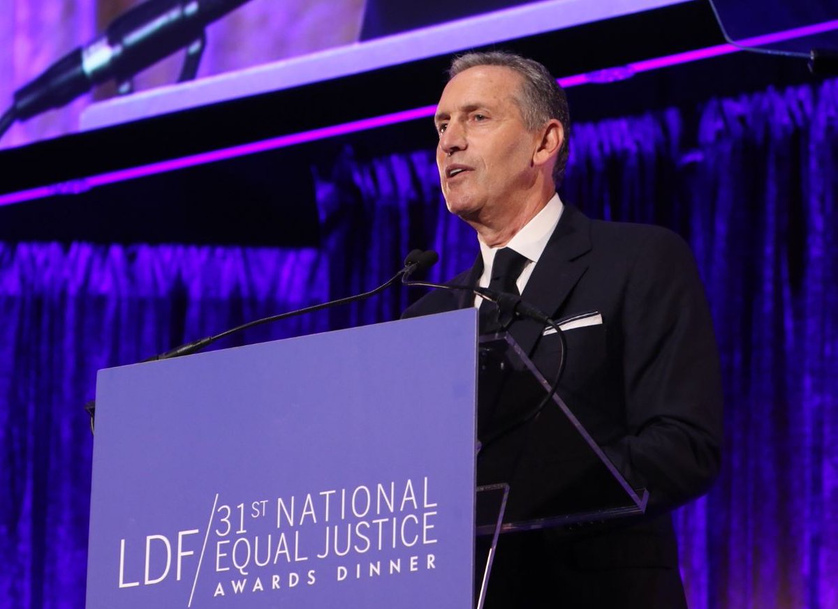 .<a href="/NAACP/">NAACP</a> LDF presents Howard Schultz with National Equal Justice Award sbux.co/2Adws8z