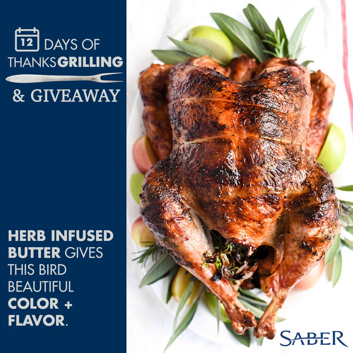 Herbed butter takes this rotisserie turkey to the next level. bit.ly/2zAko5b What are you cooking this #Thanksgriling?