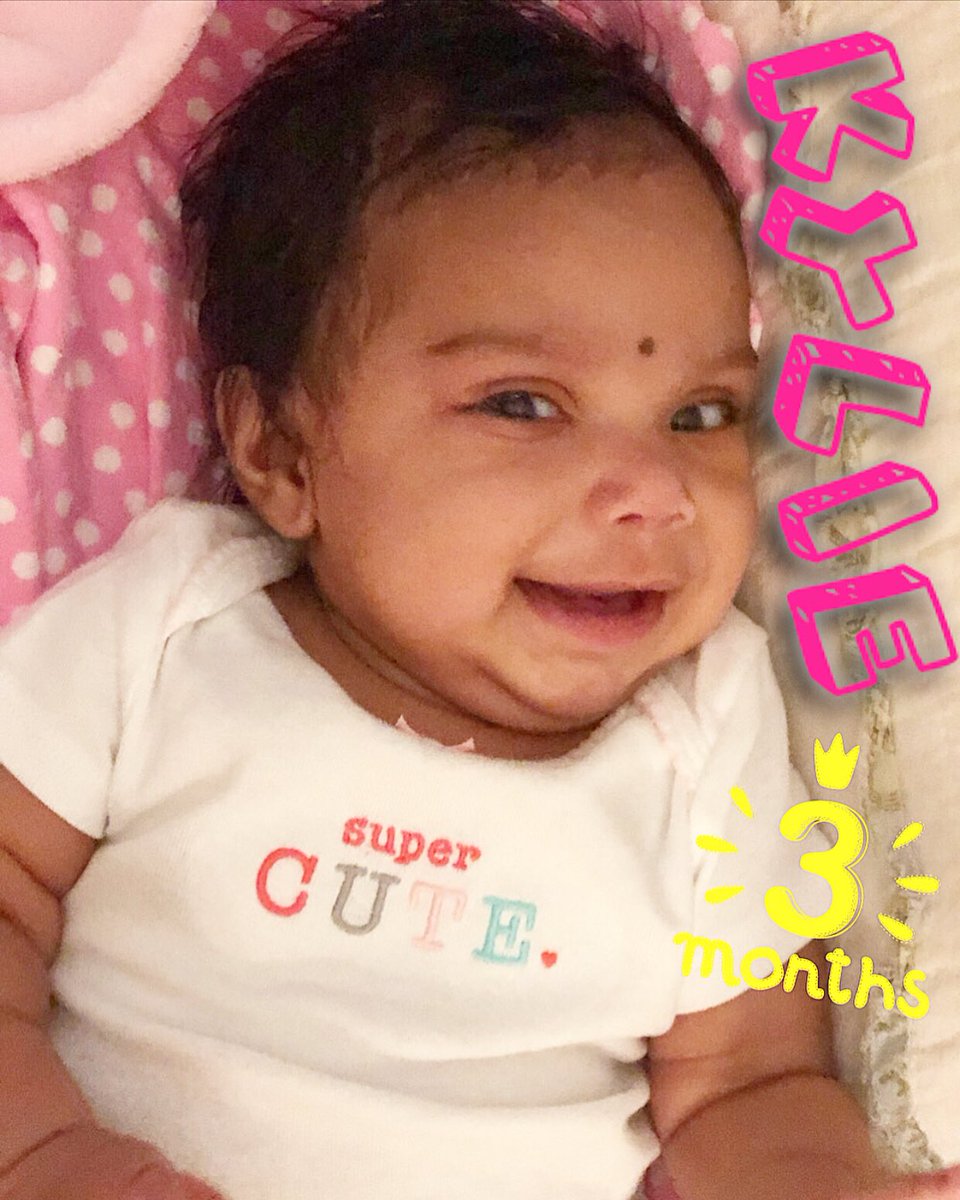 Taash_O's tweet photo. My little princess turns 3 months and continues to amaze us #KylieDevi #KylieBear Goddess 💕✨ https://t.co/tnjndaOHWR