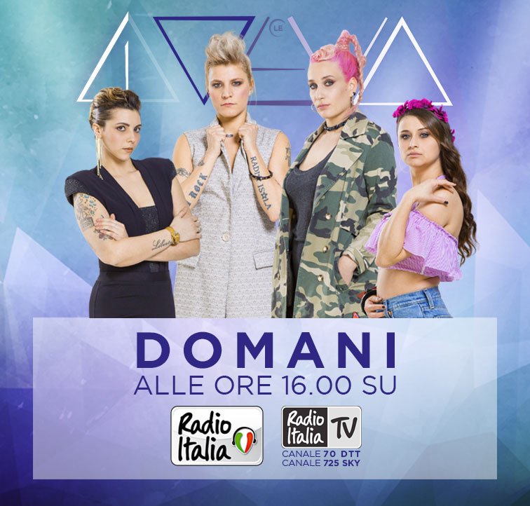 Domani dalle 16.00 saremo a <a href="/RadioItalia/">Radio Italia</a>! 😍
Seguiteci sul canale 70 DTT e 725 di Sky o qui ▶️ bit.ly/2i6rLpG 
#LeDeva