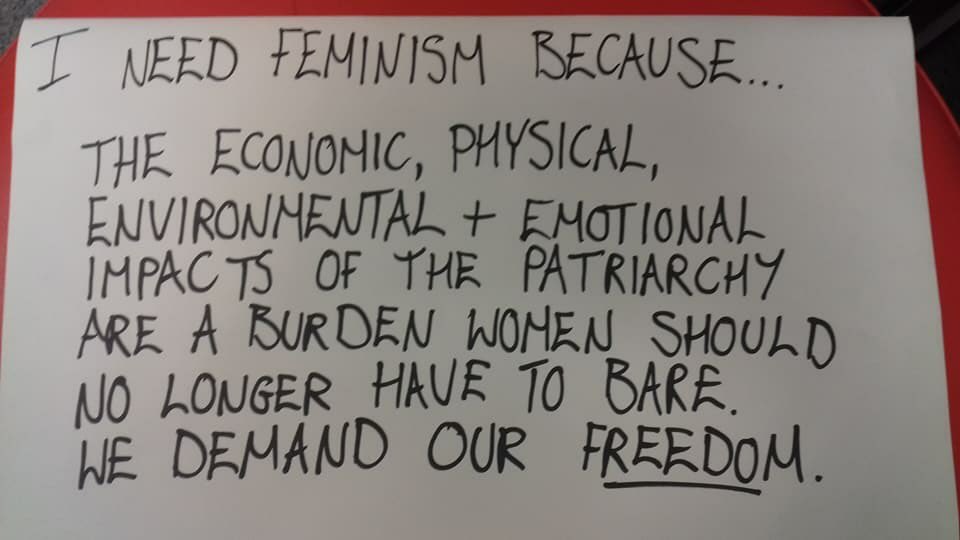 FeministMediaCo's tweet photo. Some placards from one of the #scenes in #representation_reset #feminism #art #filmmakers #independent #womeninfilm https://t.co/nVKMgGFNTG
