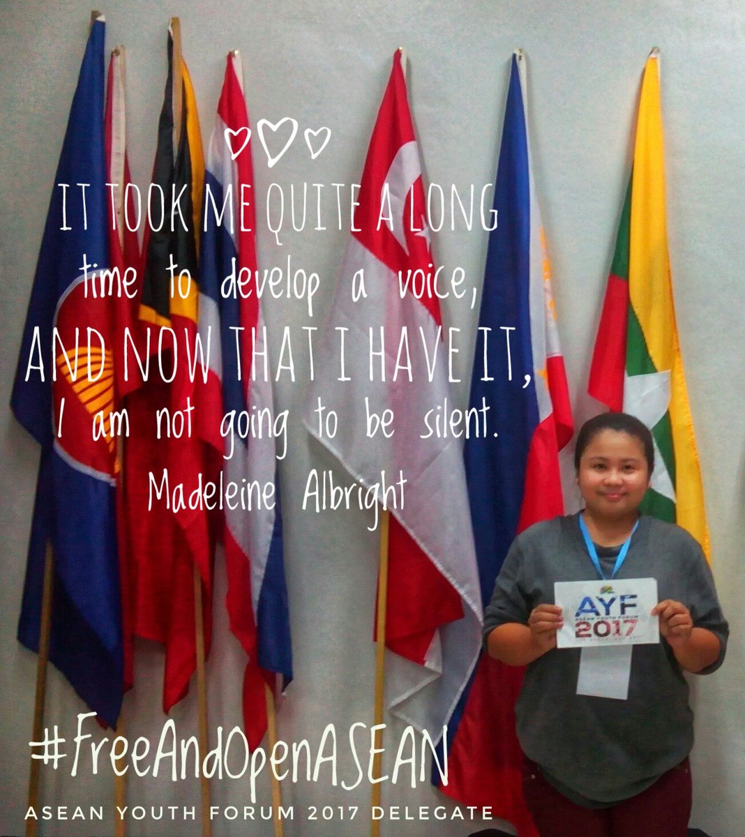 childrenandyou1's tweet photo. "And now that I have a voice, I am not going to be silent."
#FreeAndOpenASEAN https://t.co/lNcVCNyZkh