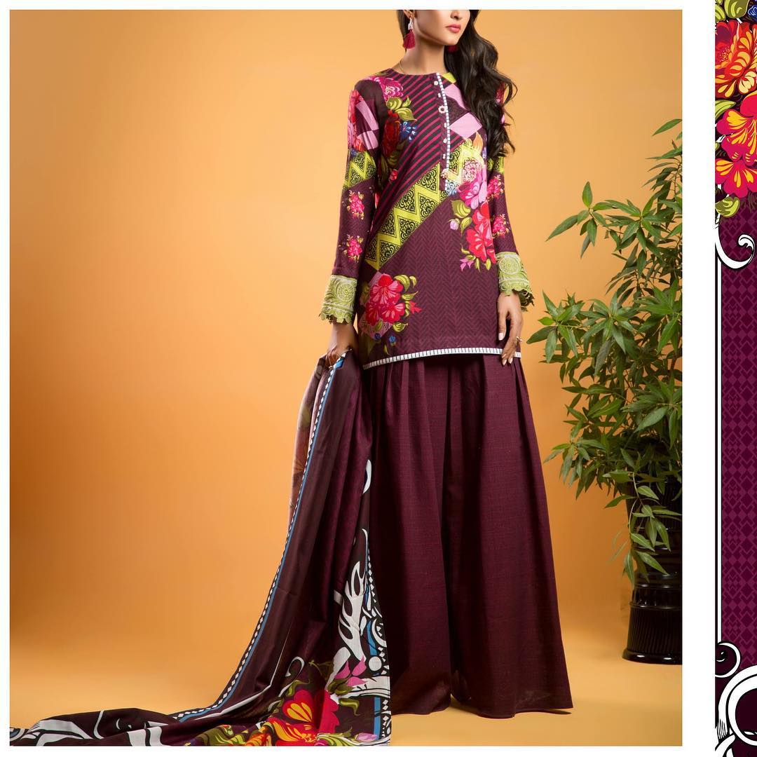 Zellbury's tweet photo. Take your style up a notch with the gorgeous stripes &amp; elegant floral motifs featured on this beautiful plum base! https://t.co/9XhPeCaUcH