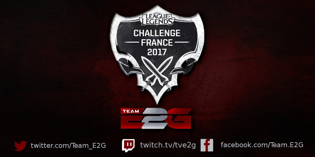 OlxenR6's tweet photo. Go soutenir notre équipe #TeamE2G LOL qui participe aux #CFLOL17 !!! 🏆 https://t.co/7d4Ivrcx3E