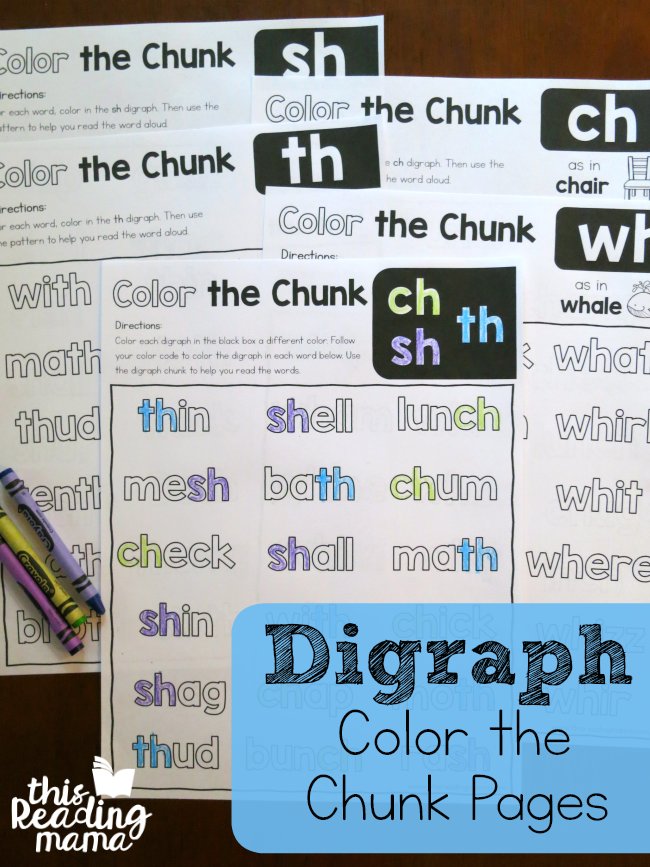 thisreadingmama's tweet photo. COLOR THE CHUNK: DIAGRAPH PAGES Work on diagraphs and coloring at the same time!! https://t.co/I4aPsv3Yvp #diagraphs #colorthechunk https://t.co/vE4IyRbOcw