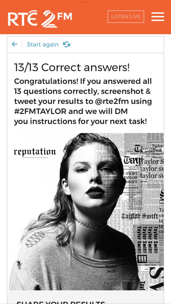 dianemccormack's tweet photo. @RTE2fm #2FMTAYLOR 😍😍 https://t.co/QFIpWc9IaL