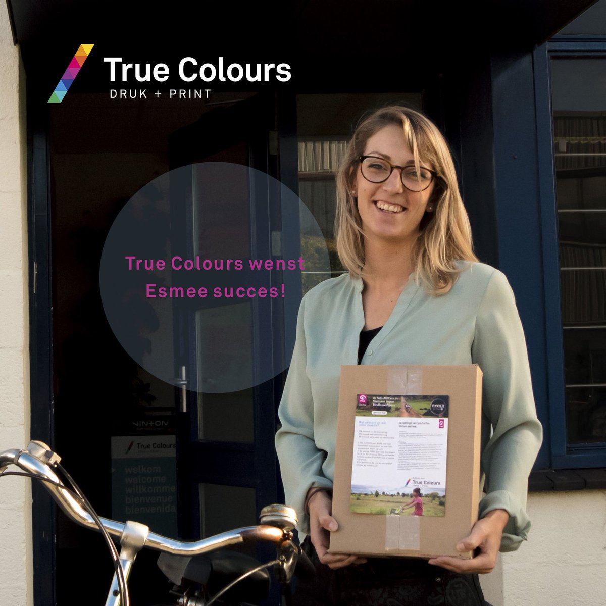 truecoloursnl's tweet image. Esmee gaat trappen om geld te lappen voor een prachtig doel; Cycle for Plan. True Colours heeft haar vandaag de flyers overhandigd. Succes!🚲