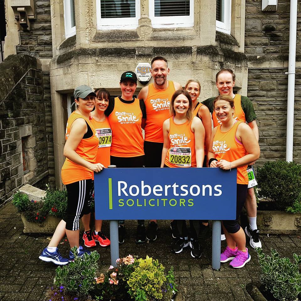 A huge well done to Robertsons Solicitors who ran the Cardiff Half Marathon and rasied £500 for us!  

We love the photo guys!!!