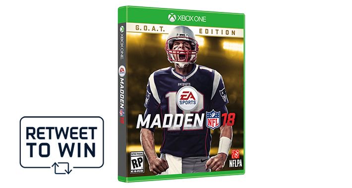 Patriots's tweet photo. Back from the bye and it's #MaddenMonday! RT to enter to win a copy of @EAMaddenNFL 18. 

Rules: https://t.co/96puqGjtmB https://t.co/QedcqSot2e