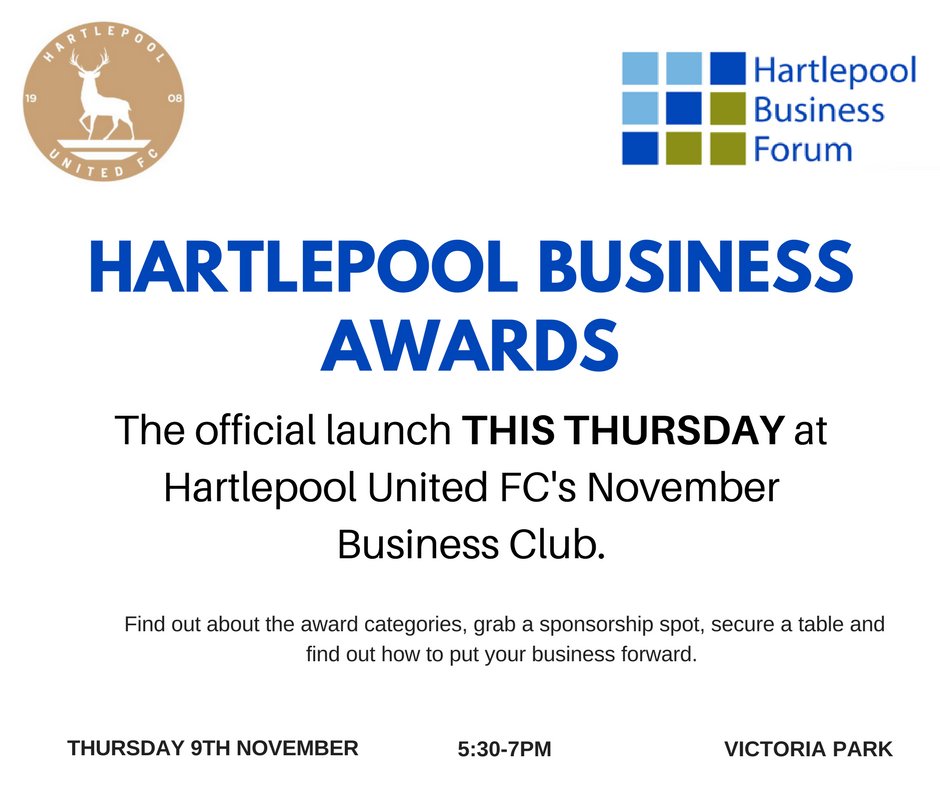 Who's going to <a href="/HartlepoolFC/">Hartlepool FC</a> on Thursday for the launch of the <a href="/HartBusAwards/">Hartlepool Economic & Business Forum</a> - drop commercial@hartlepoolunited.co.uk an email to attend.