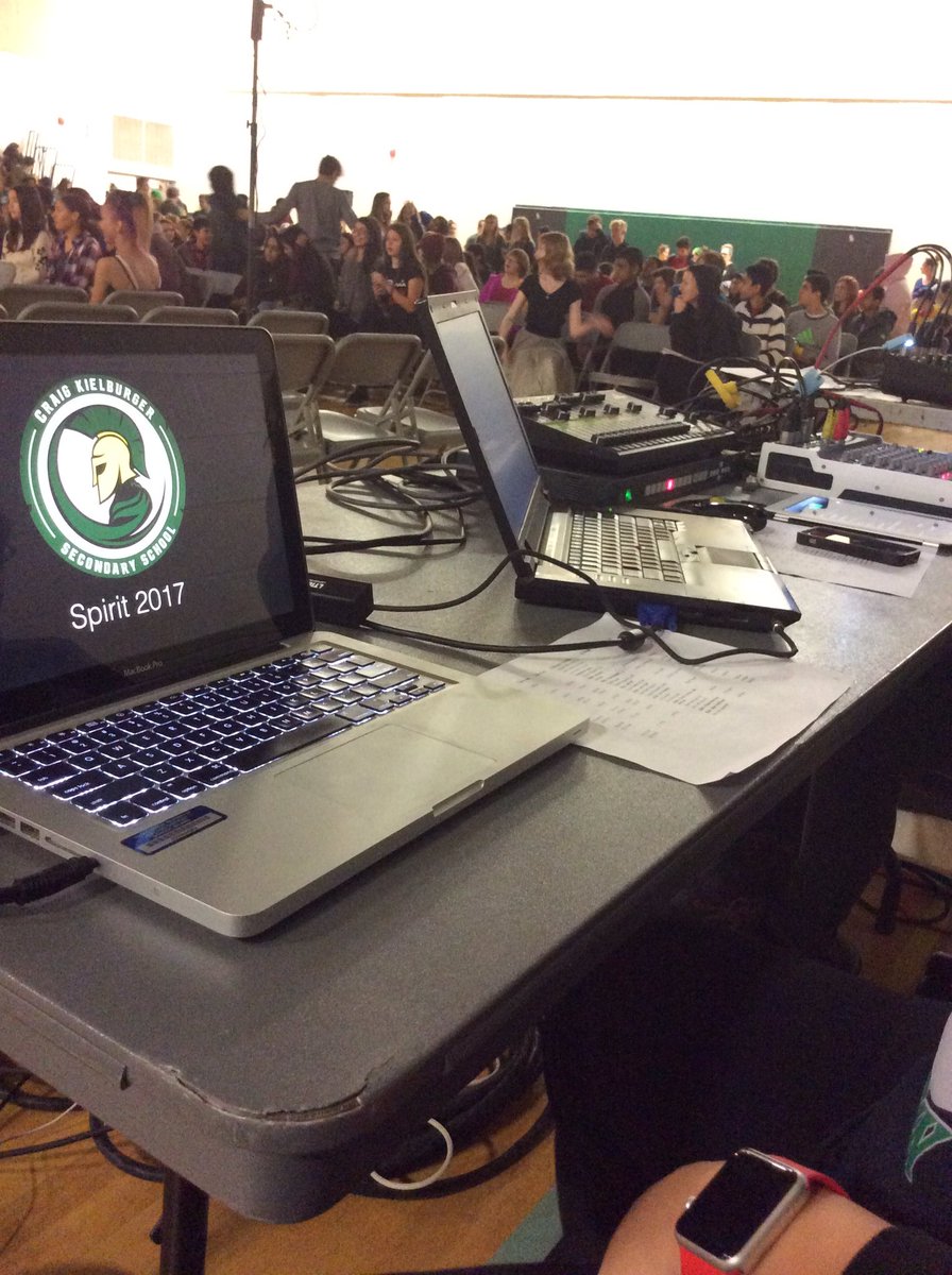 CKSS_ProCrew's tweet photo. Set-up for the morning assembly. https://t.co/14OkSniRgT