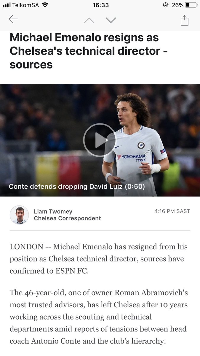 Best news for the past decade!!! God is great! #michaelemanalo #chelseafc <a href="/ChelseaFC/">Chelsea FC</a> #resignation great stuff!
