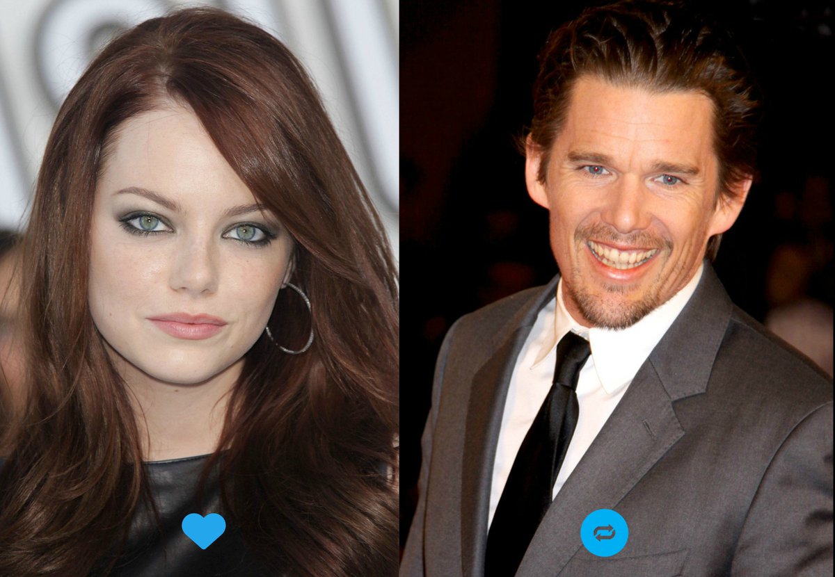 ¡Estamos de doble cumple 🎂! ¿Eres fan #EmmaStone o #EthanHawke? Vota