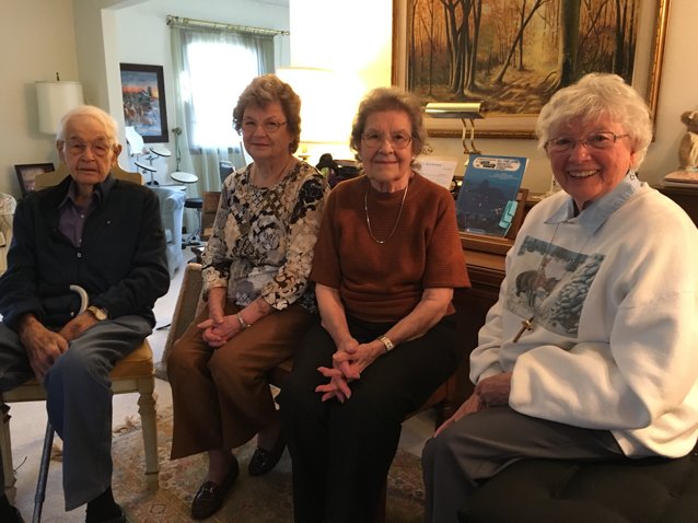 kwqcnews's tweet photo. Four amazing seniors! Combined ages: 365 years! They are members of the ORGAN CLUB! Delightful! #Funat4! https://t.co/UpgpyLrDiZ