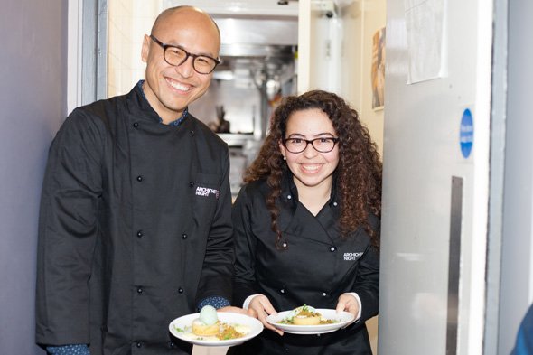 demagazine's tweet photo. London #Architects become #chefs @ArchichefNight 2017 https://t.co/tO0jrvvBWW @BarbicanCentre @PTEarchitects win with dessert #UrbanZest https://t.co/oJFbH0m6E9