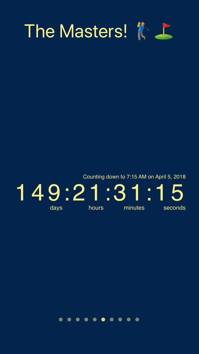 149 days and 21 hours remaining until The Masters! 🏌️⛳️