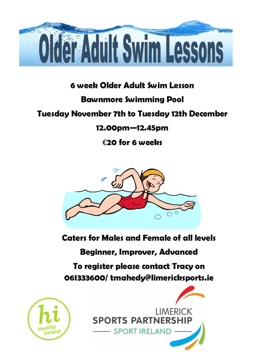 Limericksports's tweet photo. Something for everyone so no excuses ππππΌ #activelimerick #gettinglimerickactive
See https://t.co/kGP1IBGYms for more information and to register for programme/event https://t.co/1yWqdcwYZh