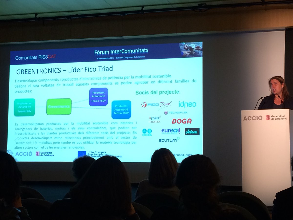CITCEA's tweet photo. El projecte #greentronics, on participa el @CITCEA, al #ForumIntercomunitatsRIS3CAT https://t.co/ujminVrP8n