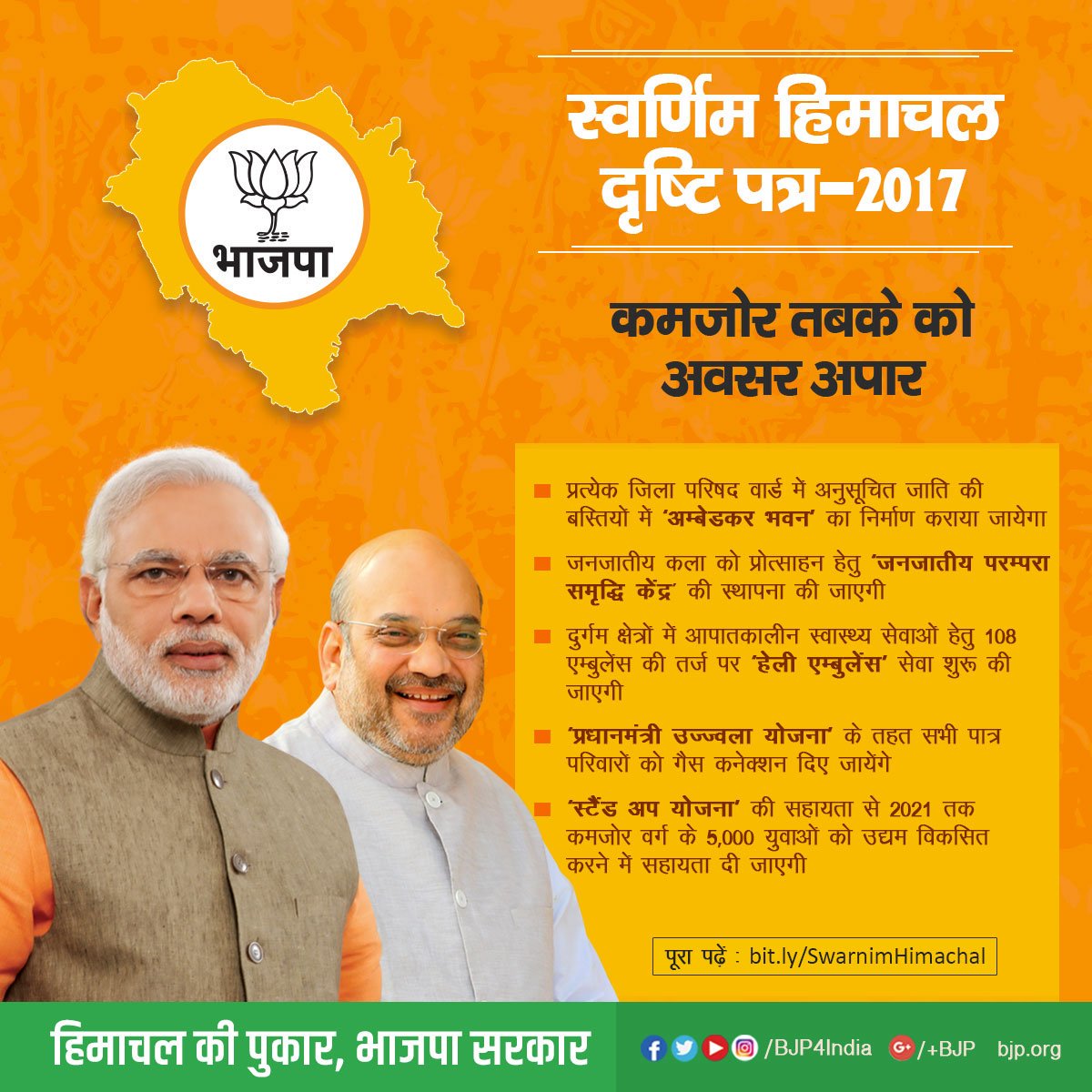 padotrasachin's tweet photo. स्वर्णिम हिमाचल दृष्टि पत्र-2017 के मुख्य बिंदु: कमजोर तबके को अवसर अपार।#HimachalWithBJP #ModiPMDhumalCM #ModiDhumalDoubleEngine @BJP4India https://t.co/pkEmIjvaEB