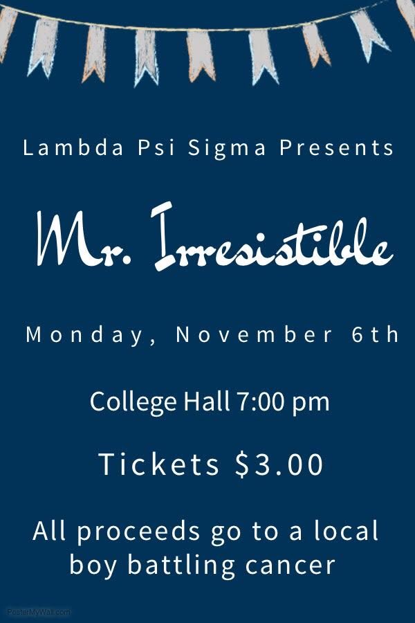 West_LibertXi's tweet photo. Come &amp; support @Lambda_WLU tonight at their annual Mr. Irresistible! It's always a good time &amp; proceeds go to a local boy battling cancer💜💗💙 https://t.co/AYgBfo3am0