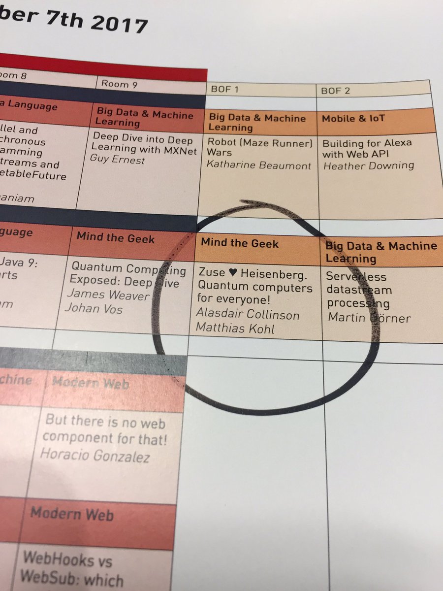 blalasaadri's tweet photo. One day to go until our #DevoxxQuantum computing workshop! Hope to see you there. 🙂 #Devoxx #senacor https://t.co/kZ6tSnn7Pu