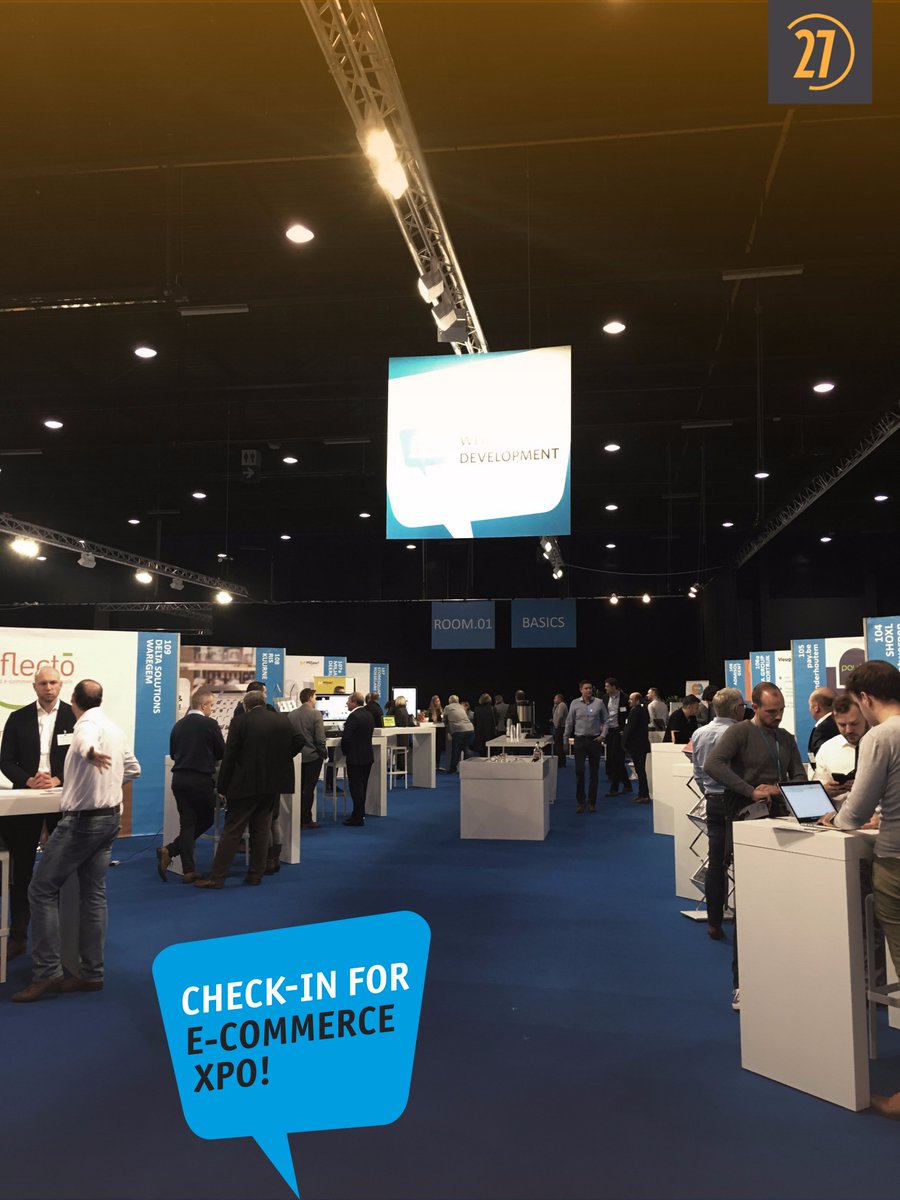 level27be's tweet photo. Even een kijkje nemen op de E-commerce Xpo in Kortrijk. Uitgeleerd ben je namelijk nooit. Wij gaan altijd voor beter.ππ»π #EcommerceXpo https://t.co/kjaCVlu0lG