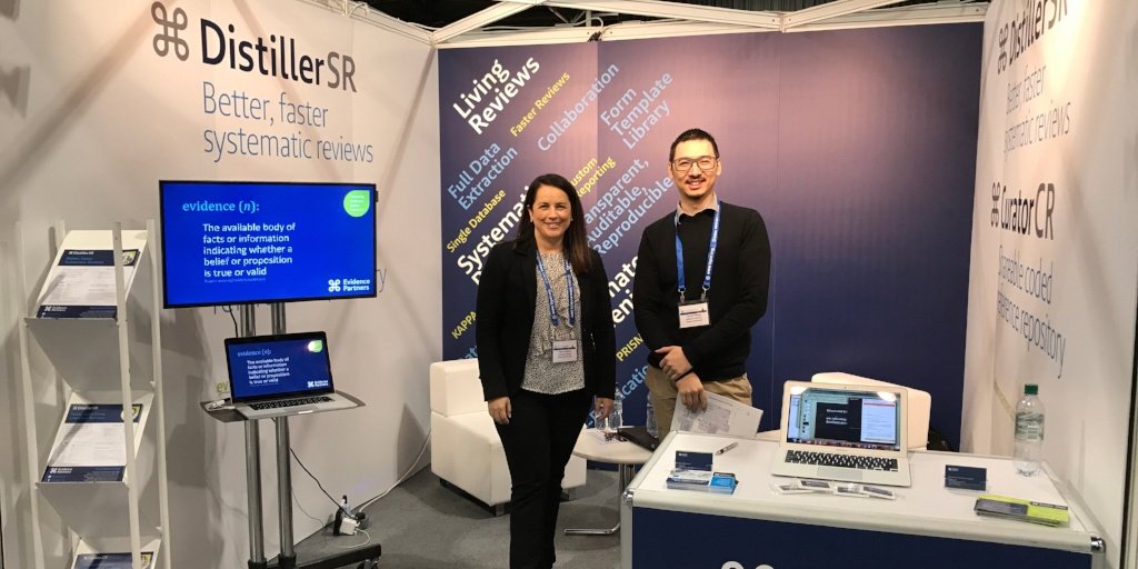 evidencepartner's tweet photo. We’re at #ISPORGlasgow @ISPORorg with #DistillerSR software for more #efficientlitreviews. Stop by our booth for a demo today! https://t.co/lBYvy2LHdI
