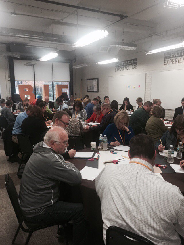 skap5's tweet photo. Inspiring to reimagine life-long learning @TheBIF with 6 community college presidents/leadership teams. https://t.co/4o68CsOEki