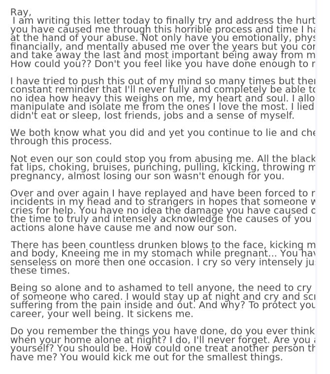 FredJoh57935135's tweet photo. #MeToo #WhatIfKendraScottWasYourDaughter pgs. 1-3 of 9 Kendra Scotts letter to #RayMcDonald  #DomesticViolence https://t.co/ksBGY6Iwgk
