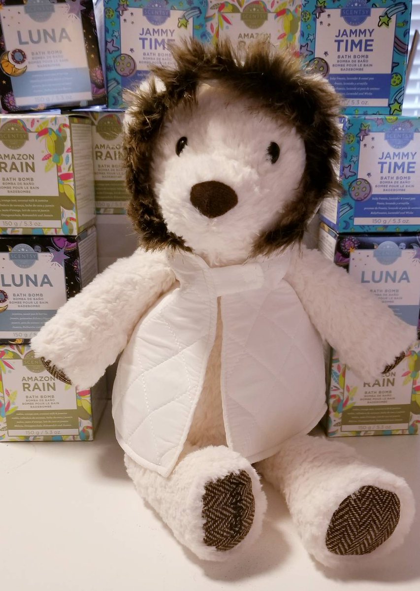 shellie_e's tweet photo. Here is Frost the Polar Bear sporting our new #Scentsy Buddy Clothes! The sweater and fur lined jacket are $10 each. #stuffedanimals https://t.co/Wo6WSF1IeL