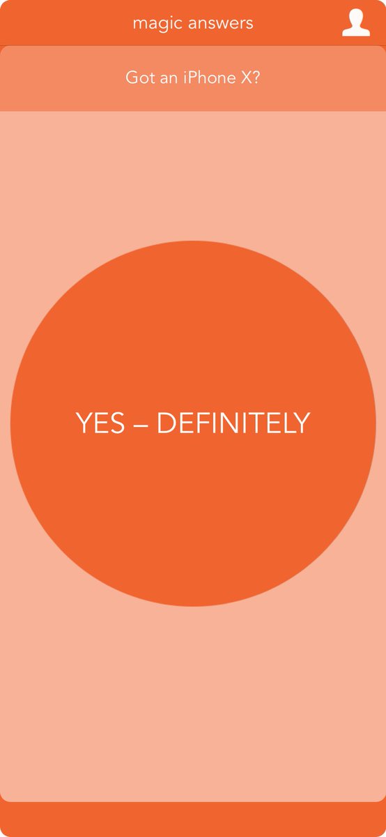 MagicAnswersApp's tweet image. I ask Got an iPhone X? and #MagicAnswers says: YES – DEFINITELY” appstore.com/magicanswers/ #magic8ball #magiceightball #crystalball