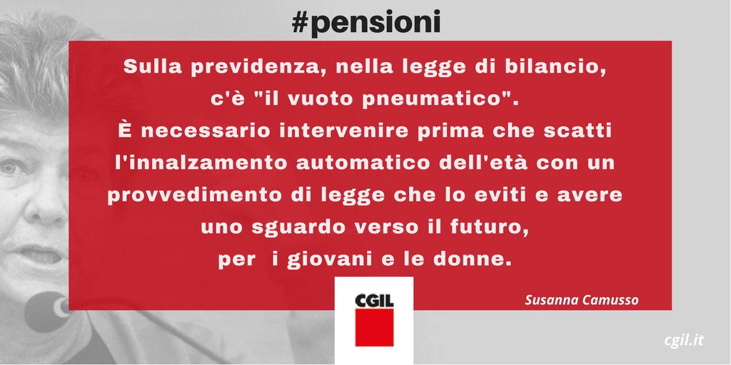 cgilnazionale's tweet photo. Il segr.gen. #Cgil Susanna Camusso oggi in audizione sulla #LeggeDiBilancio interviene sul nodo #pensioni 
@SenatoStampa https://t.co/FisIDvgMA3