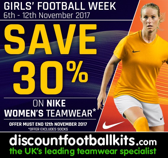 🎉 Girls Football Week 🎉

30% OFF Nike Women's Team Wear!

discountfootballkits.com/womens