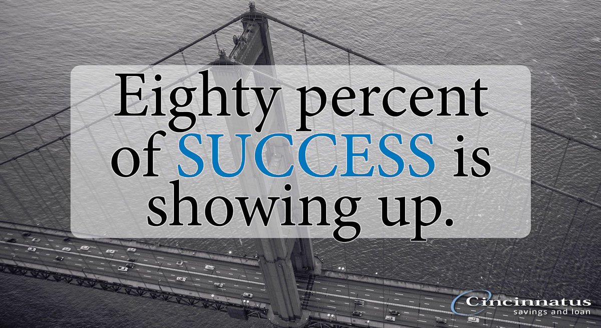 CincinnatusBank's tweet photo. Show up and have a great week! #mondaymotivation #motivationmonday #banktip #cincinnati #banksimply https://t.co/aZgNINuxgk