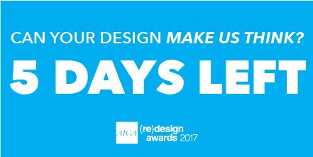 redesignawards's tweet photo. HURRY! You only have 5 days left to submit for the (Re)Design Awards! ⏩ https://t.co/iHZjqjJlAe @AIGASTL @AIGAdesign #redesignawards https://t.co/Jm3OiDYFoM