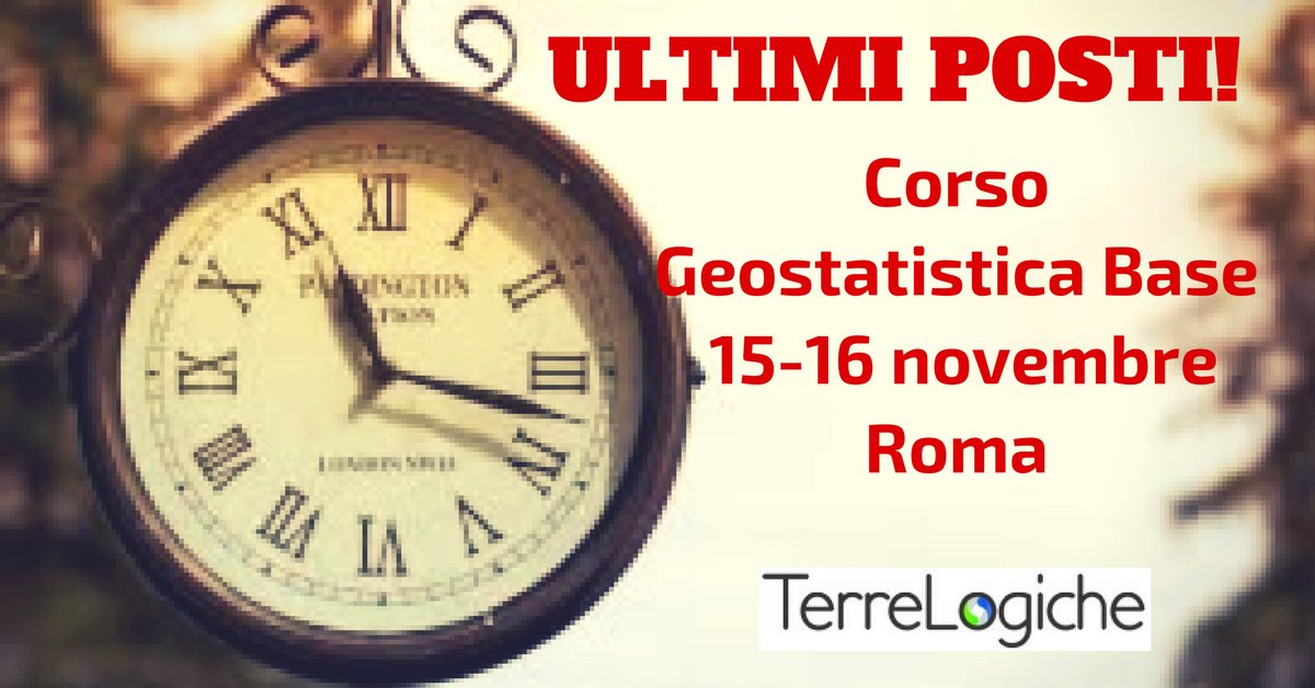 TerreLogiche's tweet photo. Gestisci al meglio i dati ambientali, sociali o sanitari con la #geostatistica! Sei ancora in tempo per iscriverti 👉 https://t.co/KexKwbge5s https://t.co/1ht7KKPAaN
