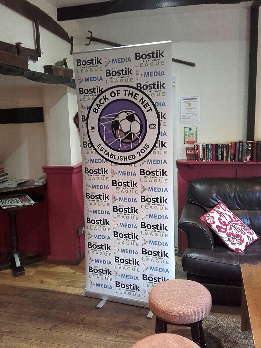 OfficialBOTN's tweet photo. Thank you @hatchprintuk for our new roller banners. Perfect for post-match interviews. Designed, printed and dispatched on the same day 👌 https://t.co/YmALB4AnK9
